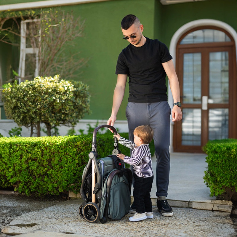 AUTOFOLDING BABY STROLLER LORET up to 22 kg BLACK