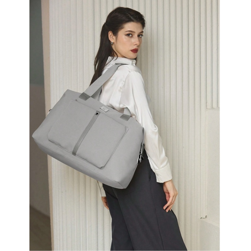 LEQUEEN Large Capacity Diaper Bag Gray