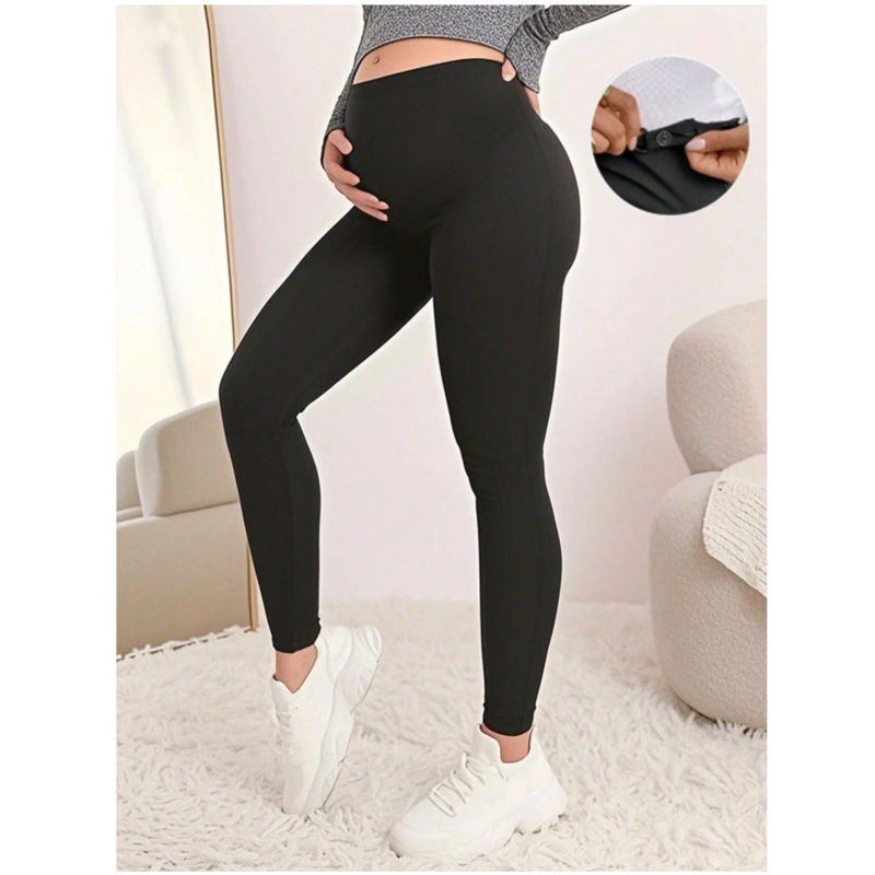 Maternity Leggings With Adjustable Waist L