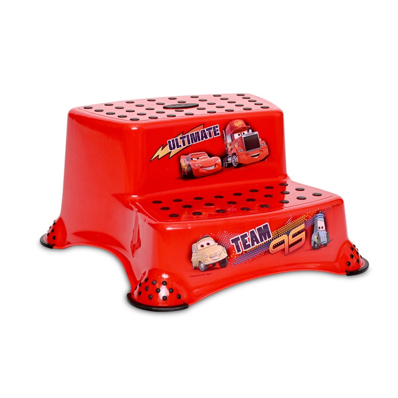 Double Step Stool DISNEY AUTO RED