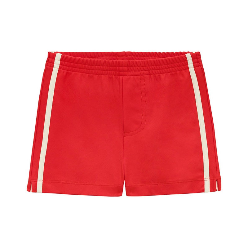 Cherry Mini Swim Trunk (athletic Stripe) Cherry 0-6 Months