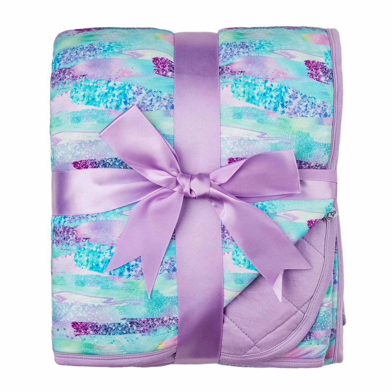 Mermaid Glitter | Quilted Bamboo Toddler Blanket Toddler