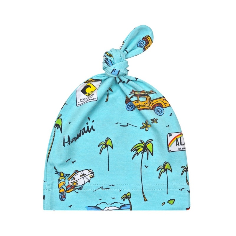 We Go Holoholo Bamboo Knotted Hat 0-6M