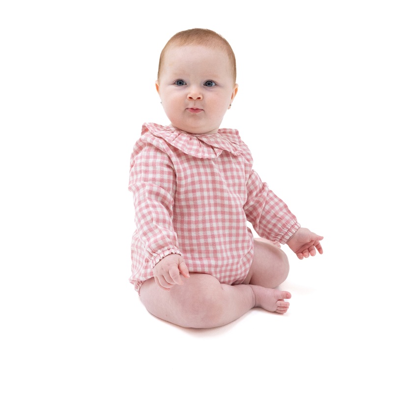 Bubble With Ruffle Collar 0-3M