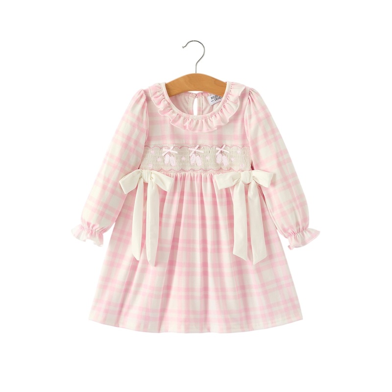 Christmas Pink Cute Bow Plaid Baby Romper: Soft And Comfortable 2