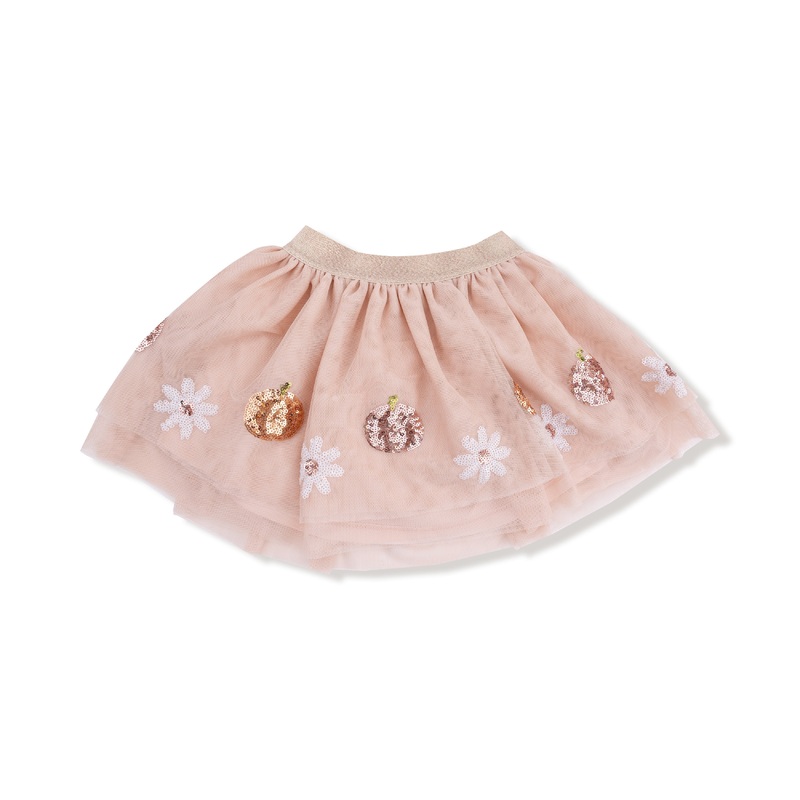 Pumpkins And Flowers Tutu Skirt 0-12M